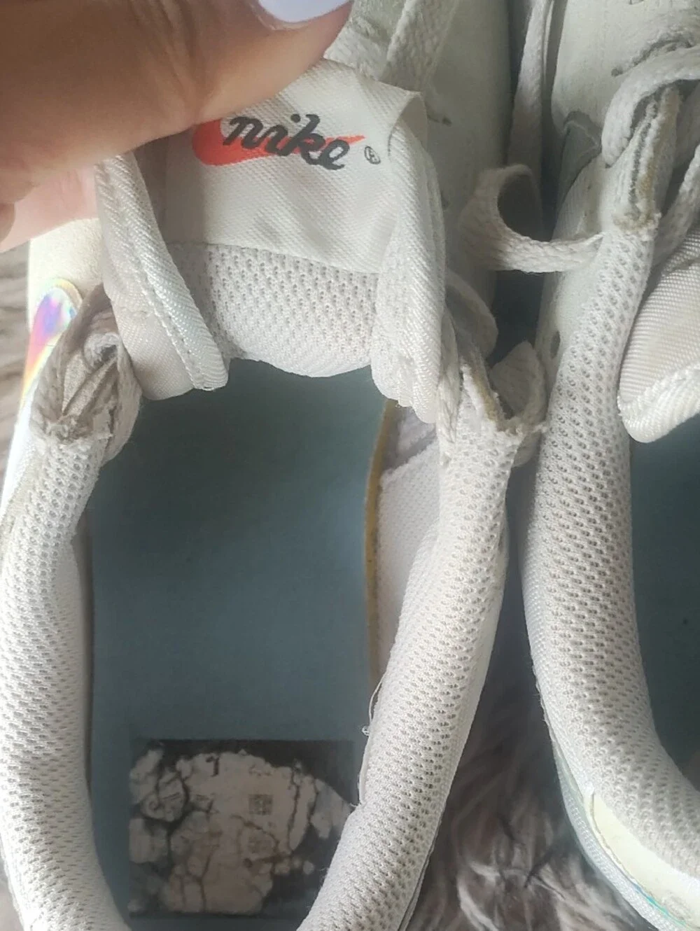 Rare Nike Cortes Holographic Logo